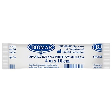 Bandaż podtrzymujący OPASKA 10cm x 4 metry BIOMAR