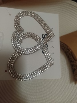 ASOS/ Bogato zdobione kolczyki serca z Londynu, NOWE