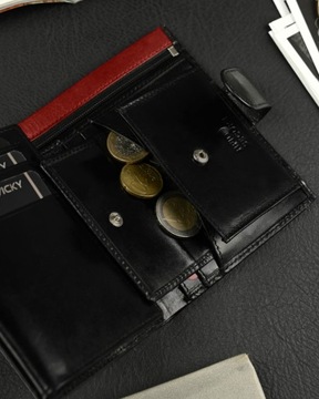 Męski portfel skórzany Ronaldo na prezent RFID