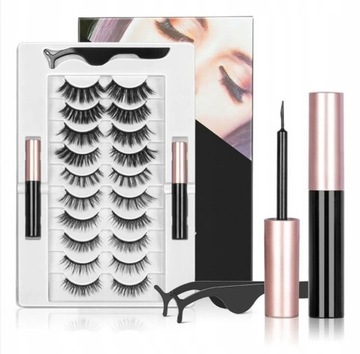 10x RZĘSY MAGNETYCZNE PESTA 2x EYELINER MAGNETYCZN