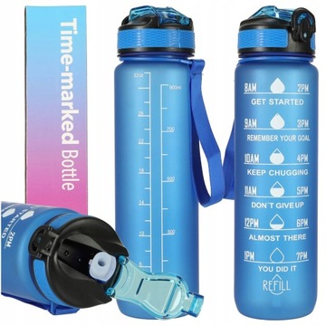 BIDON SPORTOWY SZCZELNA BUTELKA NA NAPÓJ WODĘ SOLIDNA TRITANOWA 1000ml