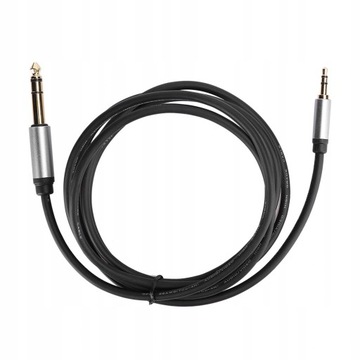 Kabel audio dźwięk HiFi czarny kabel audio