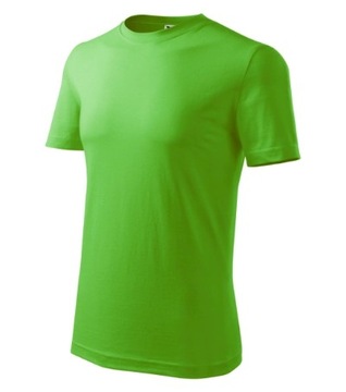 Bawełniana Koszulka Męska Dopasowany Krój CLASSIC NEW GREEN APPLE 2XL