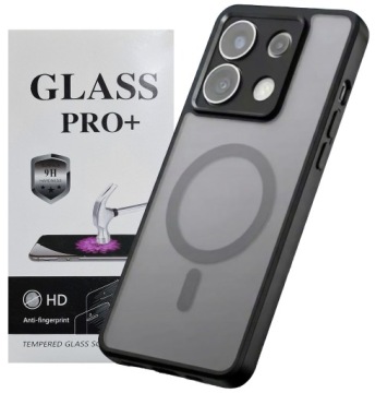 Чехол MagSafe для Xiaomi Redmi Note 13 Pro 5G с магнитной задней панелью + стекло 9H