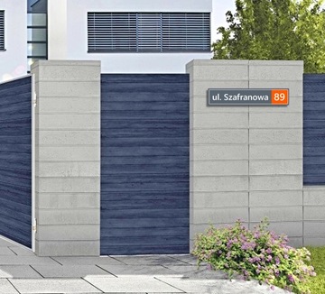 Адресная табличка с номерами домов и заборов 60х12.