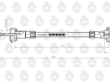 Linka - Licznika MTG (motogodzin) L-680mm C-328 ORYGINAŁ URSUS