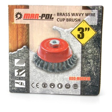 Щетка торцовая из плетеной проволоки М14 75мм.