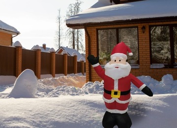 РОЖДЕСТВЕНСКИЙ НАДУВАННЫЙ САНТА-КЛАУС СВЕТЯЩИЙСЯ НА РОЖДЕСТВО 150СМ WZ2