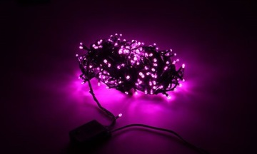 ZEWNĘTRZNE LAMPKI CHOINKOWE 200 LED RÓŻOWY