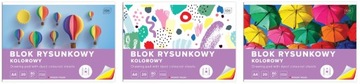 Blok rysunkowy kolorowy A4 20 80g barwiony w masie Interdruk