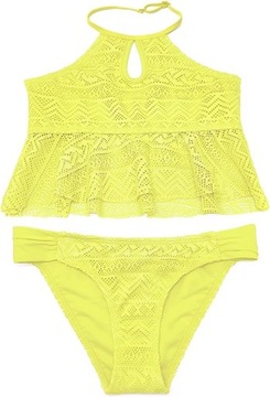 SHEKINI Strój kąpielowy dziewczęcy dwuczęściowy Tankini 12-14 lat YELLOW