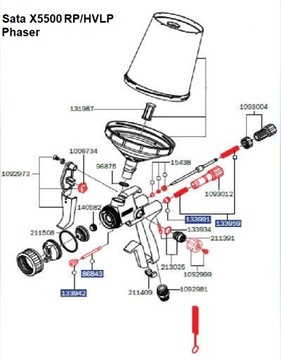 Покрасочный пистолет SATA X 5500 PHASER RP 1.2 O