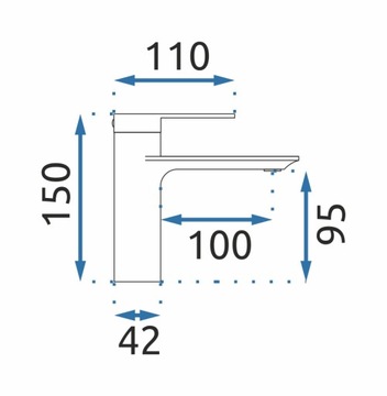 STORM Low Gold смеситель для умывальника Золото - REA