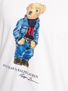 t-shirt polo ralph lauren premium meska koszulka czarna miś BEAR