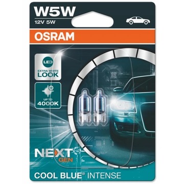 Żarówki Osram W5W Cool Blue Intense NextGen Nowa Generacja Komplet