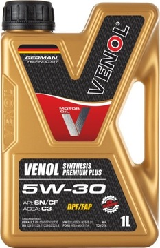 VENOL SYNTHESIS PREMIUM PLUS C3 5W30 1L ZAMIENNIK LOTOS SYNTHETIC PLUS 5W30