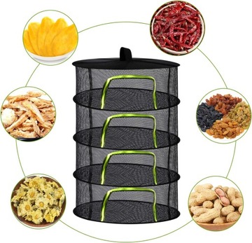 4-СЛОЙНАЯ СЕТКА ДЛЯ СУШКИ РАСТЕНИЙ ПОДВЕСНАЯ КОРЗИНА ДЛЯ СУШКИ ТРАВ И ОВОЩЕЙ