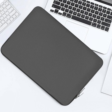 Miękka torba na laptopa, pokrowiec ochronny, pokrowiec przeciwkurzowy, szary, 14 cali