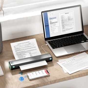 Портативный термопринтер формата А4 без чернил Bluetooth Phomemo M08F Tattoo