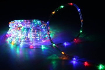 ZEWNĘTRZNY WĄŻ LED CHOINKOWY MULTICOLOR 3 ŻYŁOWY