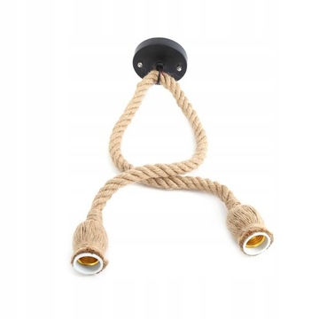 LAMPA LINA JUTOWA KONOPNA SZNUR JUTA E27 1M