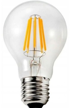 Żarówka filament LED E27 8W OZDOBNA BIAŁA CIEPŁA