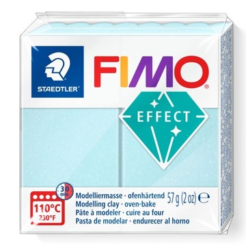 Kostka FIMO effect 57g, błękitny kryształowy, masa