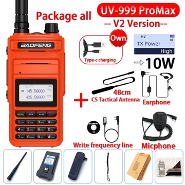 2022 Baofeng UV-999 ProMax 10W daleki zasięg