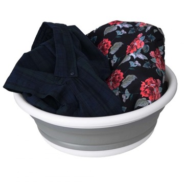 Миска круглая 37 см бело-серая ELBA COMPACT 9 литров