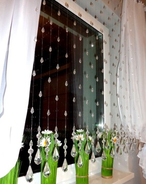 МОДНЫЙ КУЛОН* кристаллы *бусины для штор 80 см