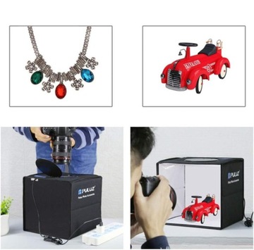 БЕЗТЕНЬНАЯ СТУДИЙНАЯ ПАЛАТКА 25*25* 25СМ 96СВЕТОДИОДОВ ЧЕРНАЯ