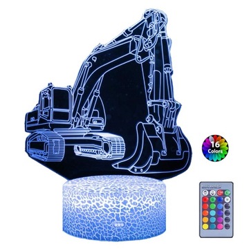 Lampka Nocna z Nadrukiem 3D LED Koparka