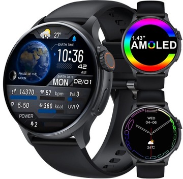 Zegarek SMARTWATCH Rubicon ROZMOWY MENU PL KROKI AMOLED ALWAYS ON DISPLAY