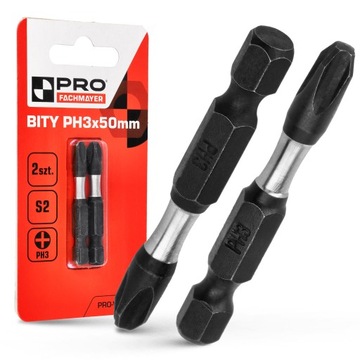 KOŃCÓWKI UDAROWE BIT UDAROWY BITY DO WKRĘTARKI MOCNE PH3 50 MM