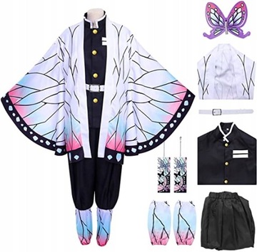 Demon Slayer Cosplay Kochou Shinobu Anime Strój,S