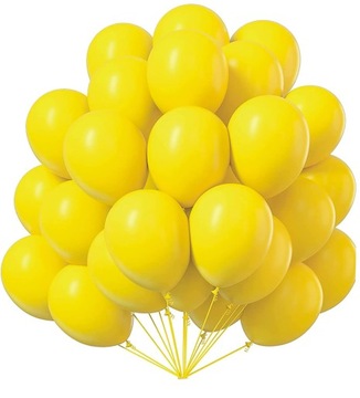 BALONY ŻÓŁTE MATOWE 27CM ZESTAW XXL 50SZT