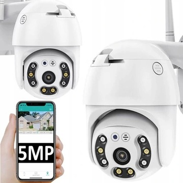 KAMERA ZEWNĘTRZNA OBROTOWA WIFI IP 4x ZOOM SD 5Mpx