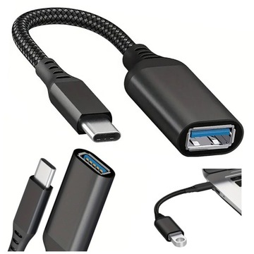 Adapter przejściówka USB C na USB 3.0 OTG kabel typ C do telefonu laptopa