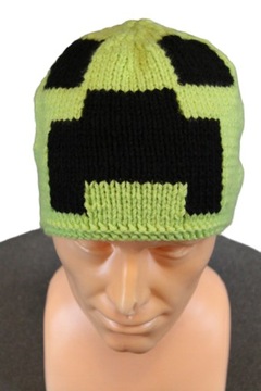 Czapka inspirowana Minecraft - Creeper
