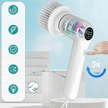 ЭЛЕКТРИЧЕСКАЯ ПОВОРОТНАЯ ЩЕТКА ДЛЯ ЧИСТКИ 6В1