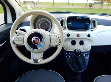 Fiat 500 II Seria 4 1.2 69KM 2017 Fiat 500 1.2 Lounge szklany dach jasny środek ładny zadbany bezwypadkowy, zdjęcie 25