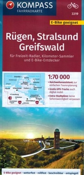 RUGIA STRALSUND GREIFSWALD MAPA WODOODPORNA ROWEROWA 3319 KOMPASS