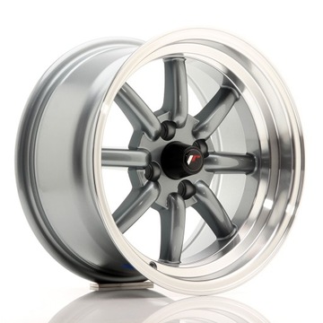JR Wheels JR19 15x8 ET0 4x100 Gun Metal w/Machined
