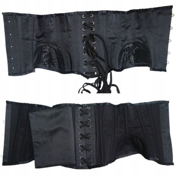 Wyszczuplający pas Gorset czarny wiązany UNDERBUST
