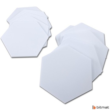 Акустический поглотитель стеновых панелей белый гладкий акустика шестигранник 2см 4см