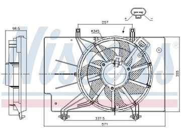 VENTILÁTOR CHLADIČŮ FORD ECOSPORT 1.5