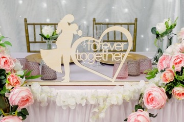 Надпись на стол жениха и невесты, золото, 60 см НАСЗ-5