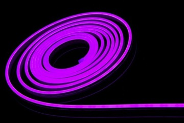 Neon LED Silikon 6x12 sekcja 2,5cm 12V Fiolet 1m