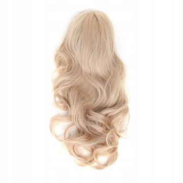 DŁUGA KRĘCONA PERUKA NATURALNA BLONDYNKA 71 CM
