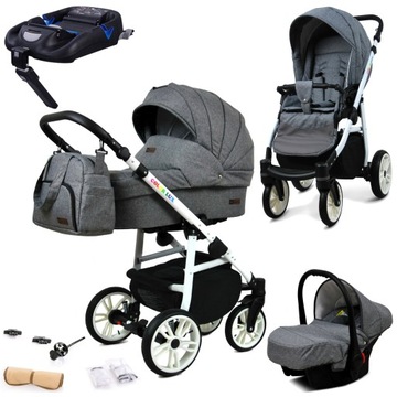Wózek 4w1 dziecięcy BabyLux ColorLux + baza Isofix